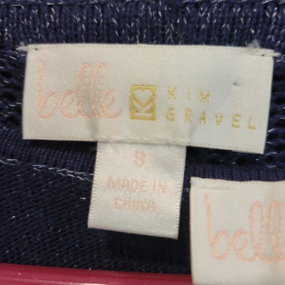 Belle Kim Gravel 2 Pc Navy Tank & LS Matching Zip Up Hooded Jacket Small - Picture 11 of 11